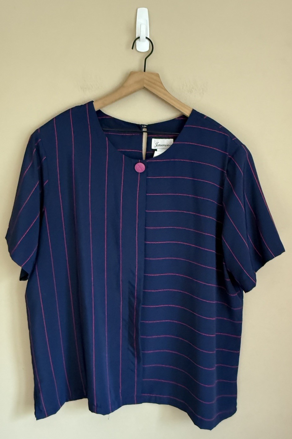 Vintage 1980s 1990s Blouse Secretary Top Business Plus Size 22W 22 Jasmine