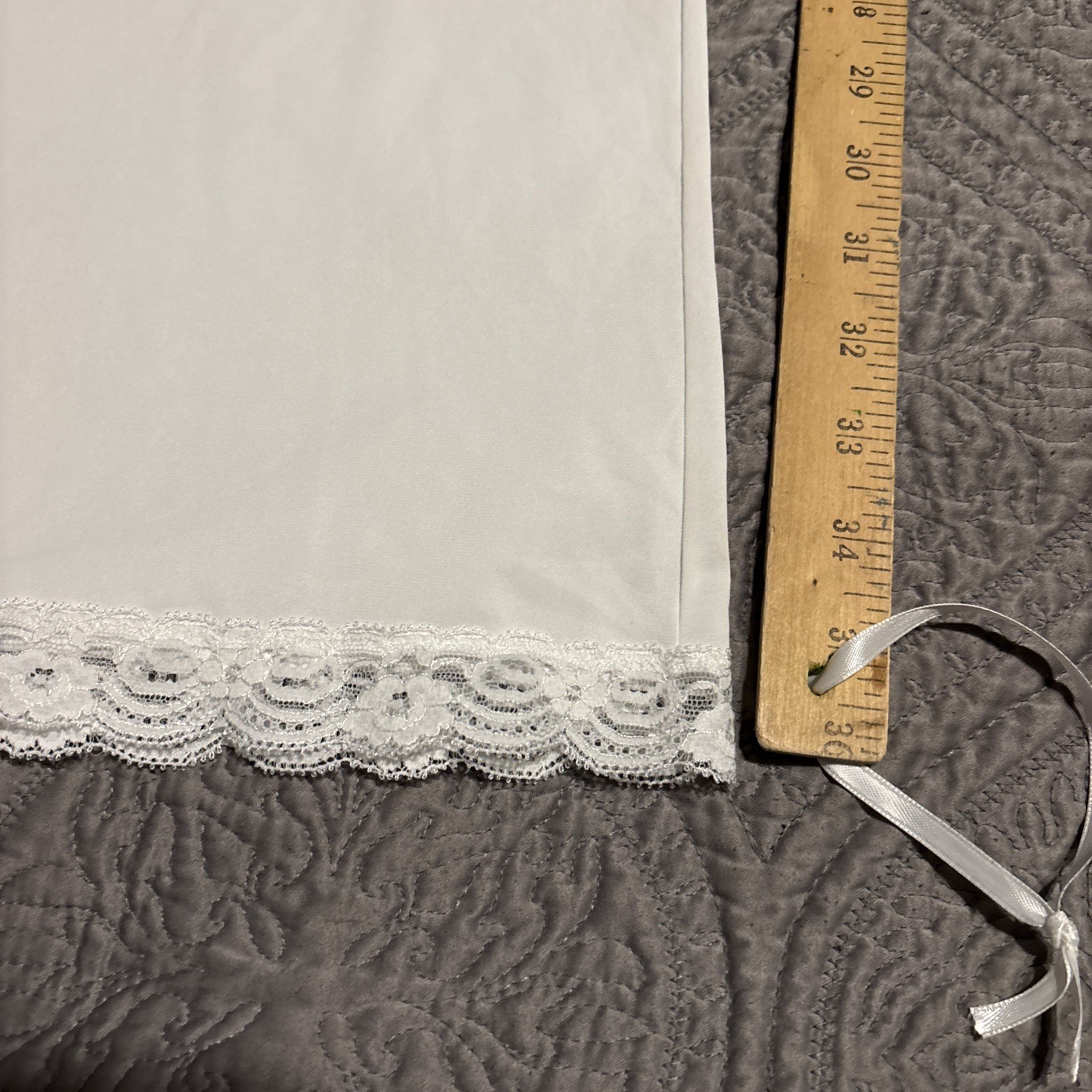 VTG M 36.5&Prime; Long HALF slip SHADOWLINE Shadow Line SIZE Medium ivory formal