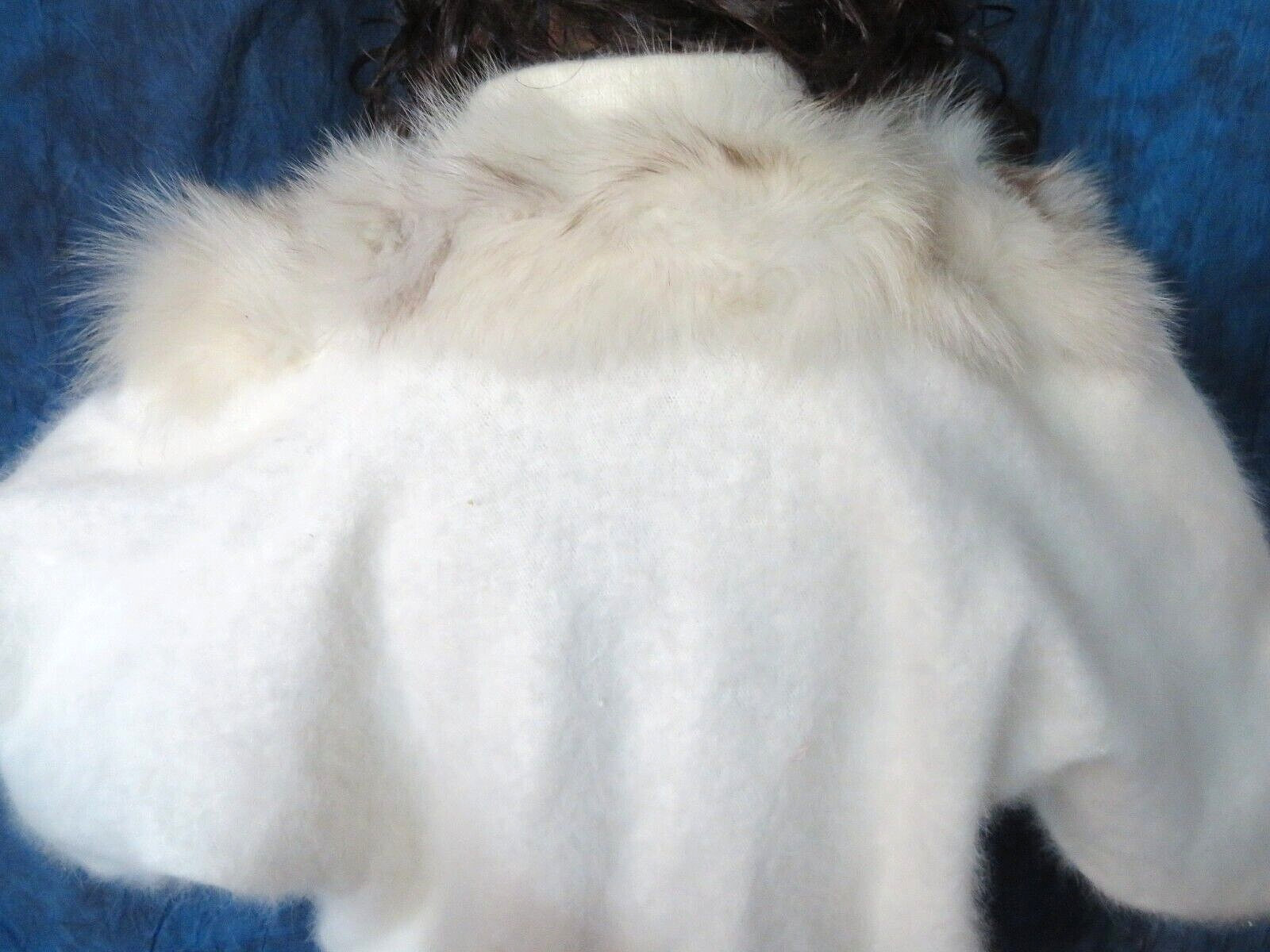 Sweater Jacket Angora and Fox Fur cocoon Batwing Art Deco Flapper style My Lady