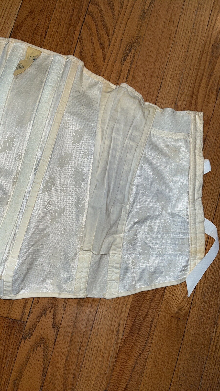 Vintage CAMP Corset~Support Girdle 9479~Union Made~Cream Brocade~sz 38