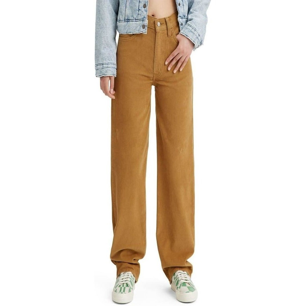 Levi&rsquo;s &rsquo;94 Baggy Corduroy Pants Camel Brown High Rise Wide Leg Size 27