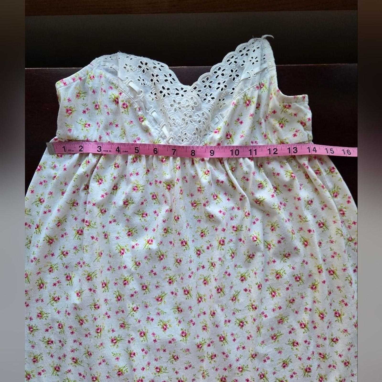 VTG Victoria’s Secret Floral Eyelet Cotton Babydoll Cami Top Small