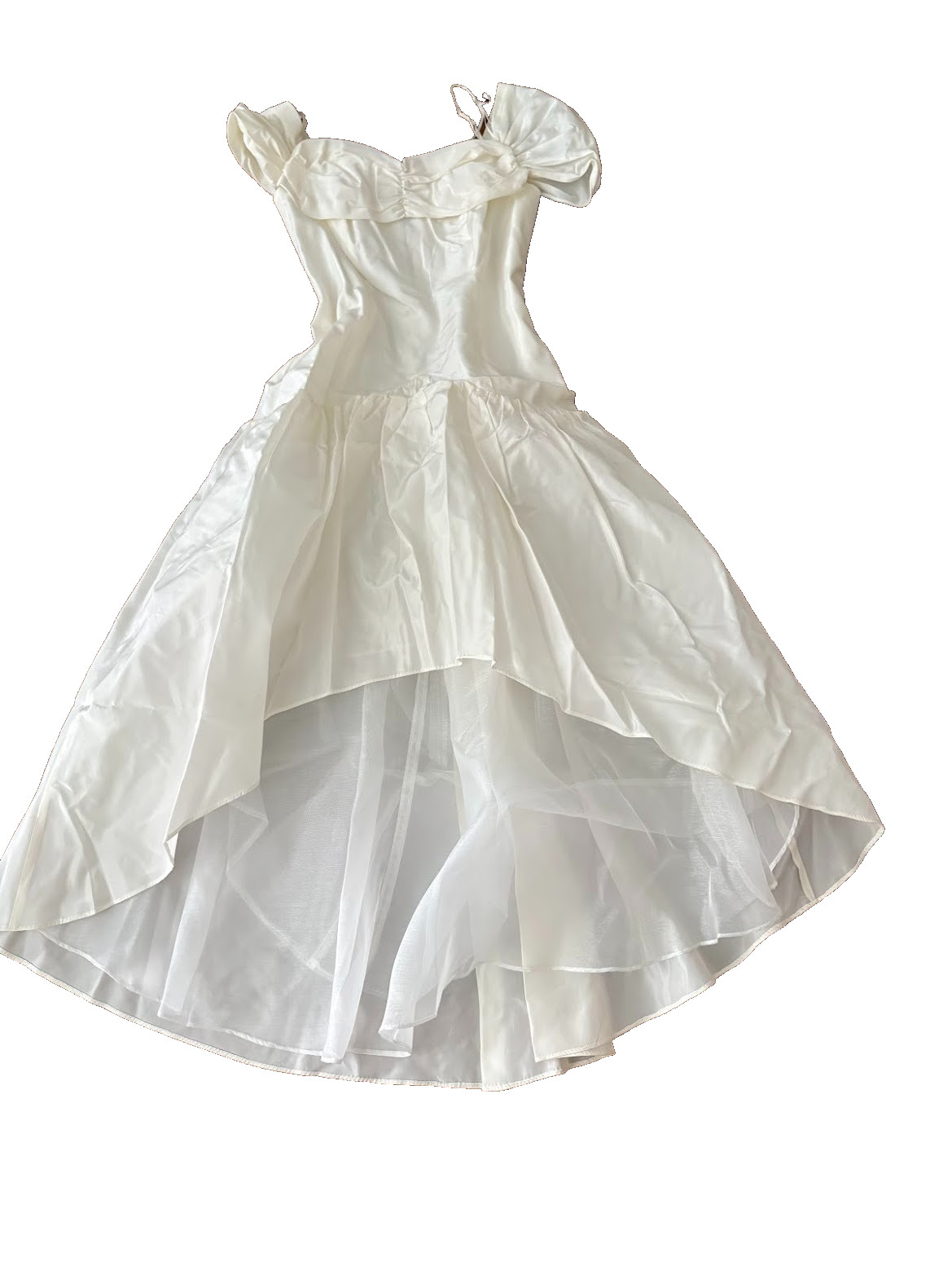 VTG 90&rsquo;S APART BRIDAL WEDDING DRESS PUFF SLEEVE Bust 32&Prime; Waist 26&Prime;