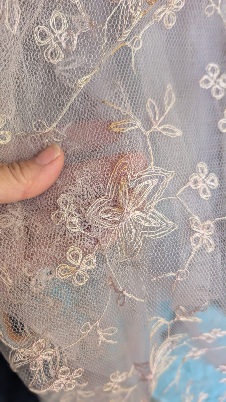 Vintage 1950s Prom Dress Lilac Net Lace Fit And Flare