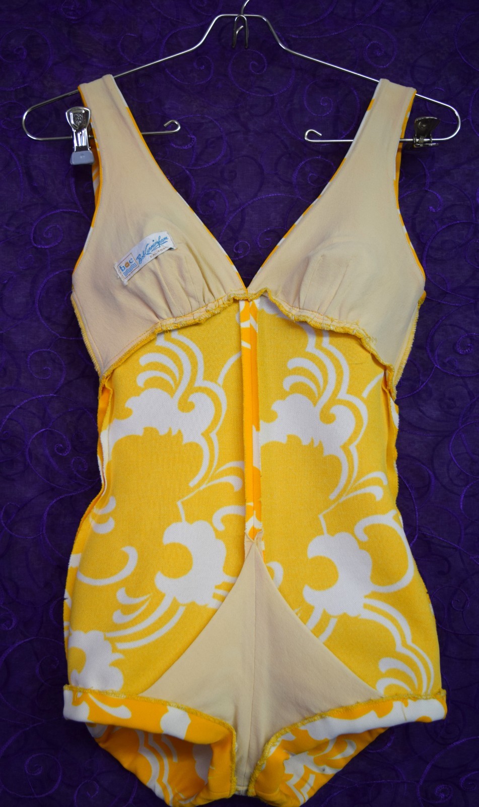 1960s VTG Bob Cunningham California Small Swimsuit Playsuit Pinup Rockabilly Mod