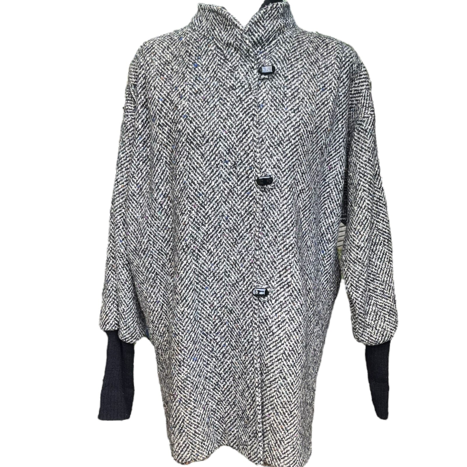 Vintage 80’s New York Girl Oversized Tweed Jacket SZ 10 Multicolor Fleck