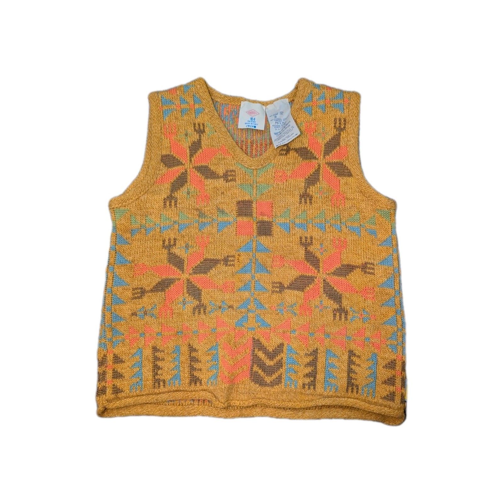 Vintage Women&rsquo;s OILILY Sweater Vest XS Made In Italy Wool /Alpaca EUC