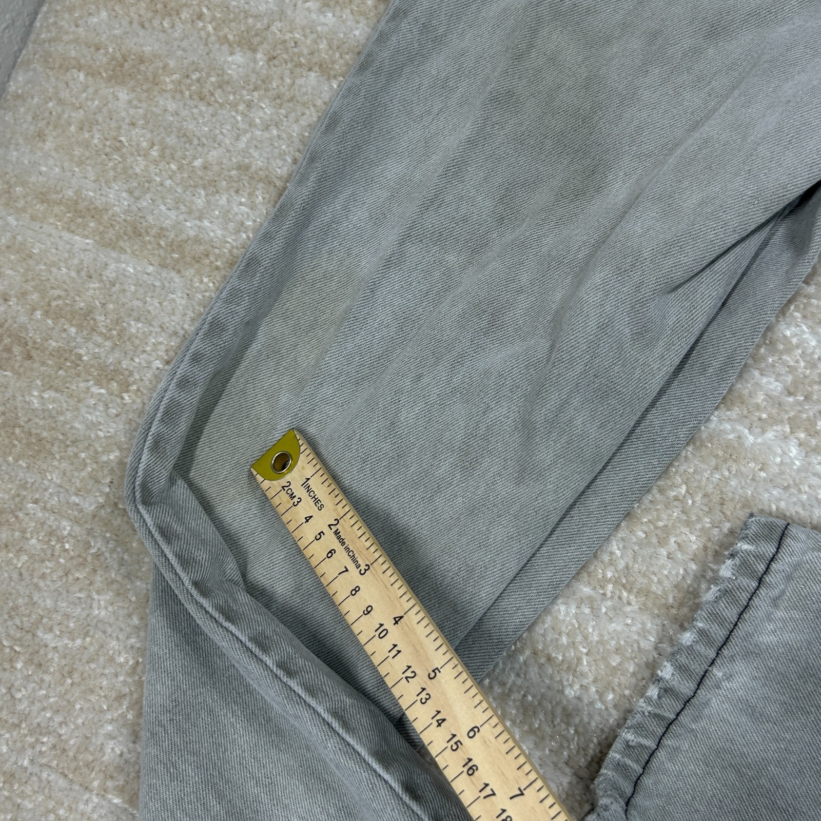 Levis 951 Womens 8 Orange Tab Gray Short Tapered Leg Jeans 90s Vintage Denim