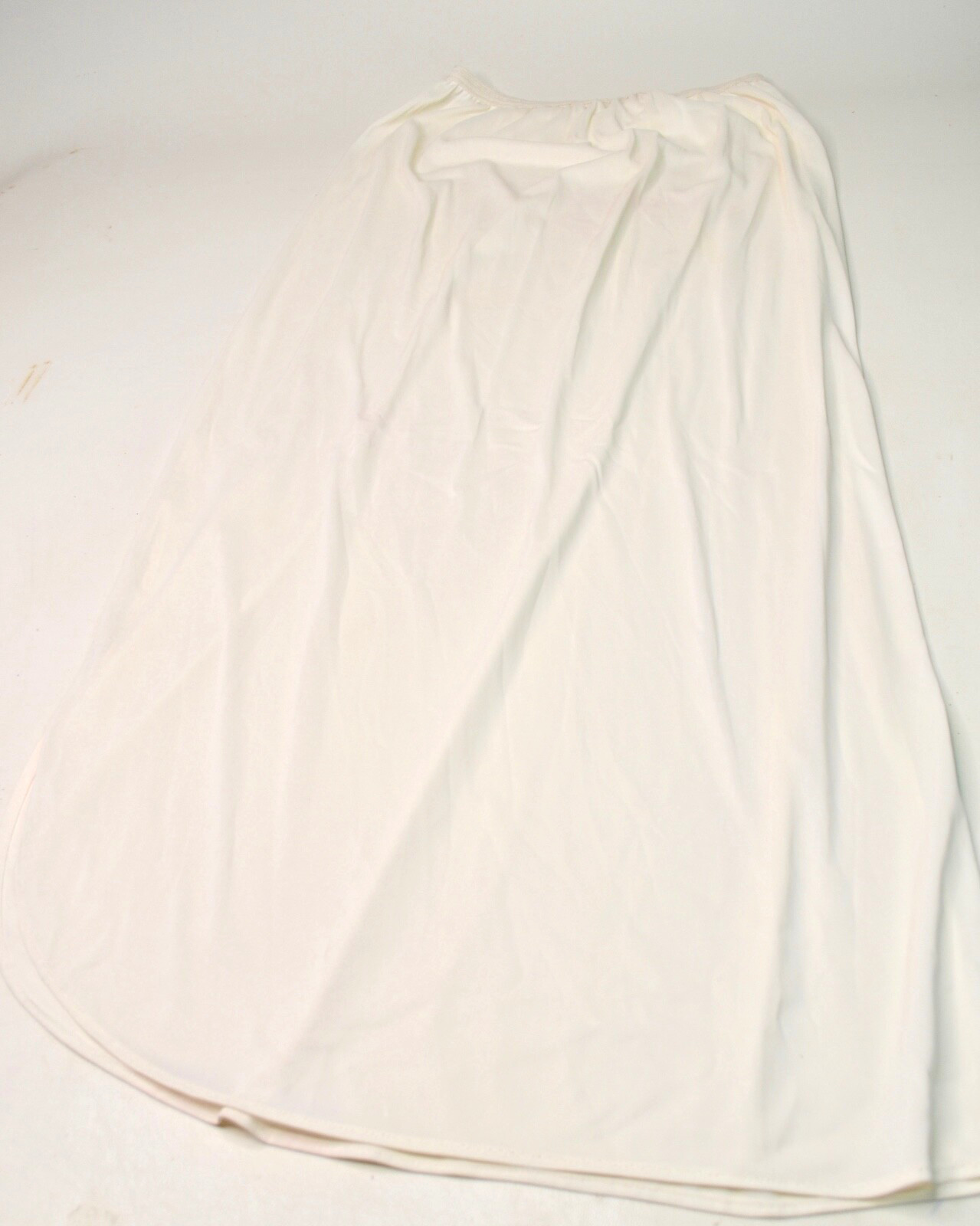 Vtg 1960s Sz M L Half Slip Henson Kickernick White Nylon Plain Long 37&Prime;
