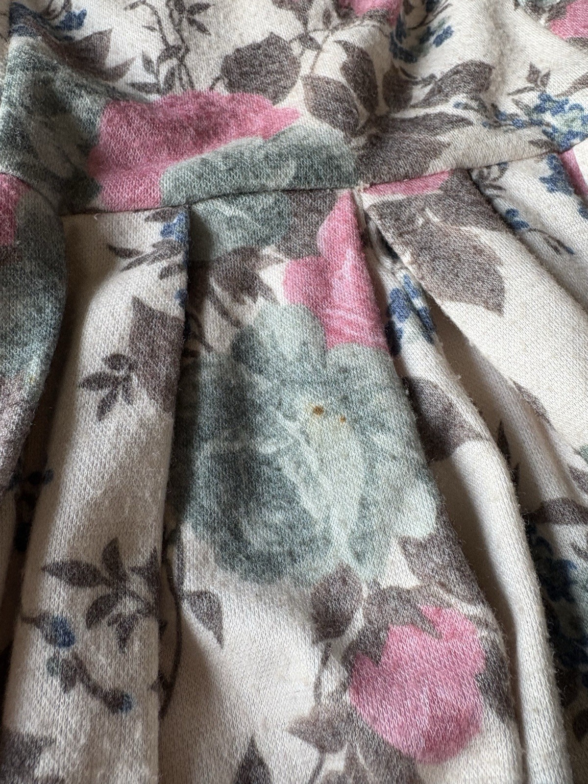 Stuart Alan Petites Size 8 Vintage Floral Dress Cottage Core Pockets Lace Collar