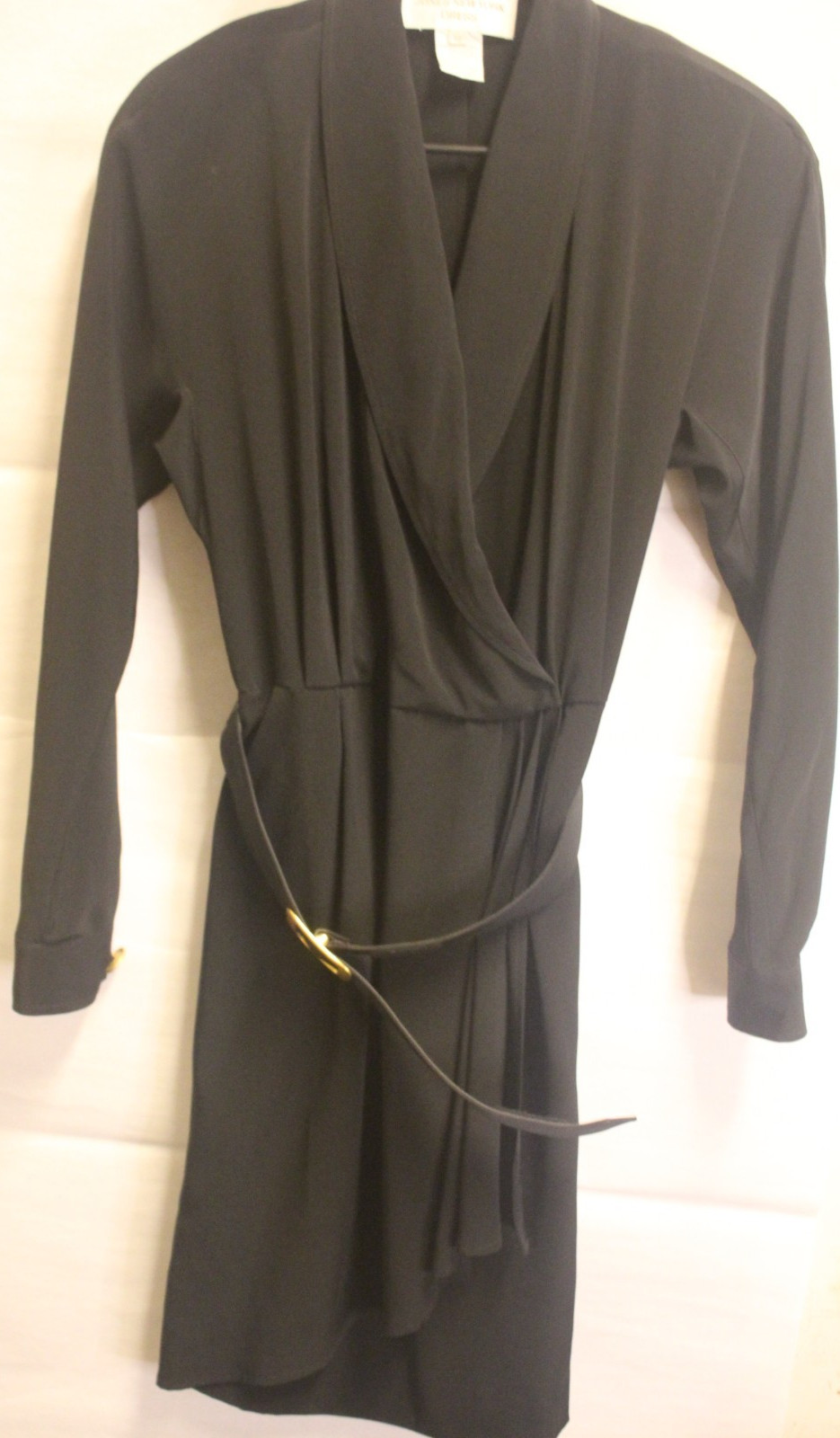 Vintage 80’s Jones New York Wrap Dress Size 10 w/belt silky comfort & style