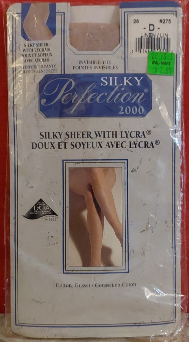Vintage Pantyhose Rare Perfection Silky Sheer Linen Size D BFRIP2