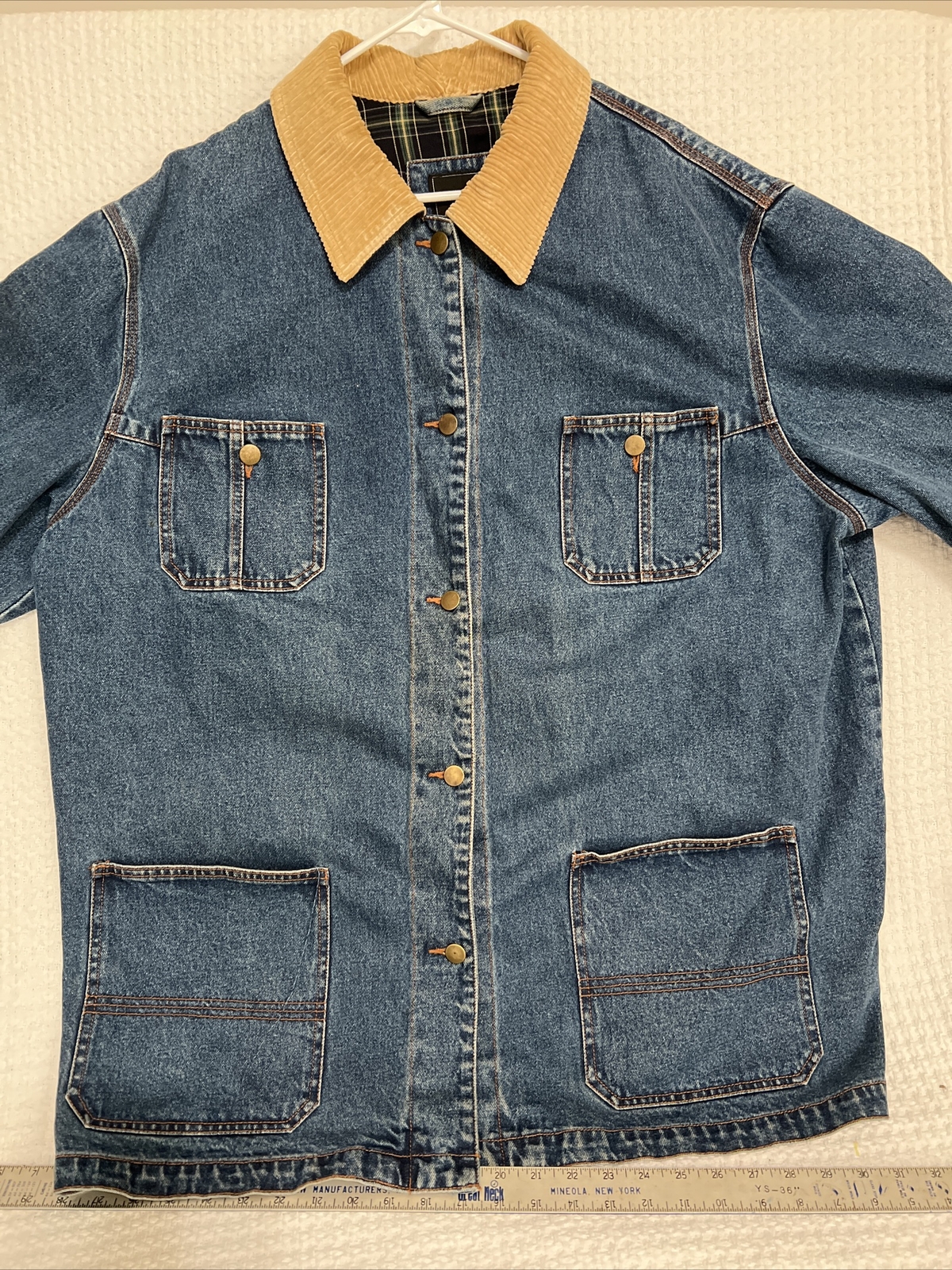 Vtg 90s Outbrook Women&rsquo;s Denim Coat Jacket 3XL. 100% Cotton