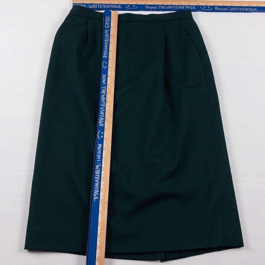 Pendleton Blazer Skirt Suit Womens 8P Green Virgin Wool Vintage Made in USA Suit