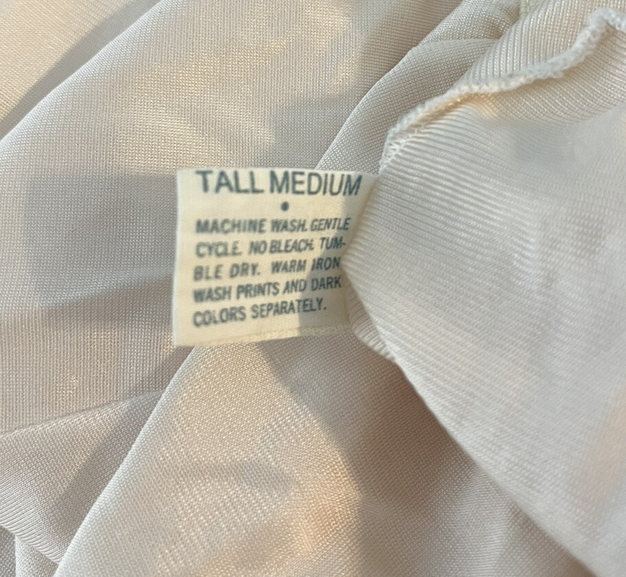 Vintage Lorraine Size Medium Tall Beige Half Slip Silky Nylon