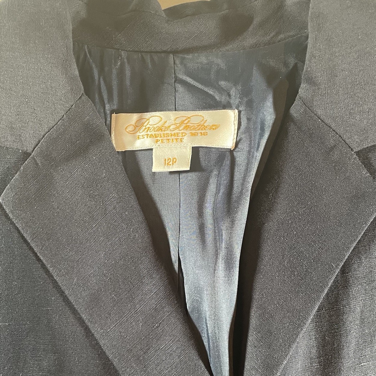 Vintage Brooks Brothers Navy Blue Double Breasted Dress Size 12P Tailored Style
