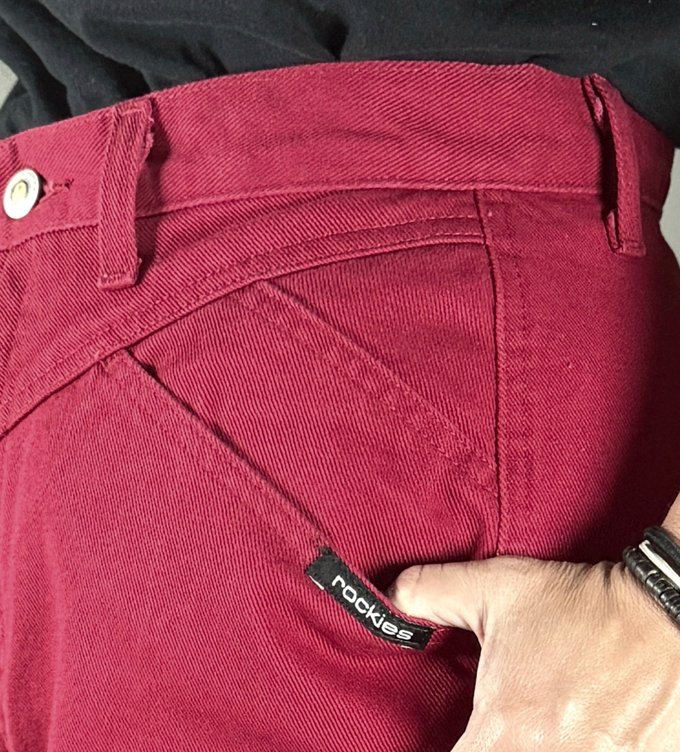 Vintage Bareback Rocky Mountain Jeans 13/14 Long Crimson Red High Waist Western