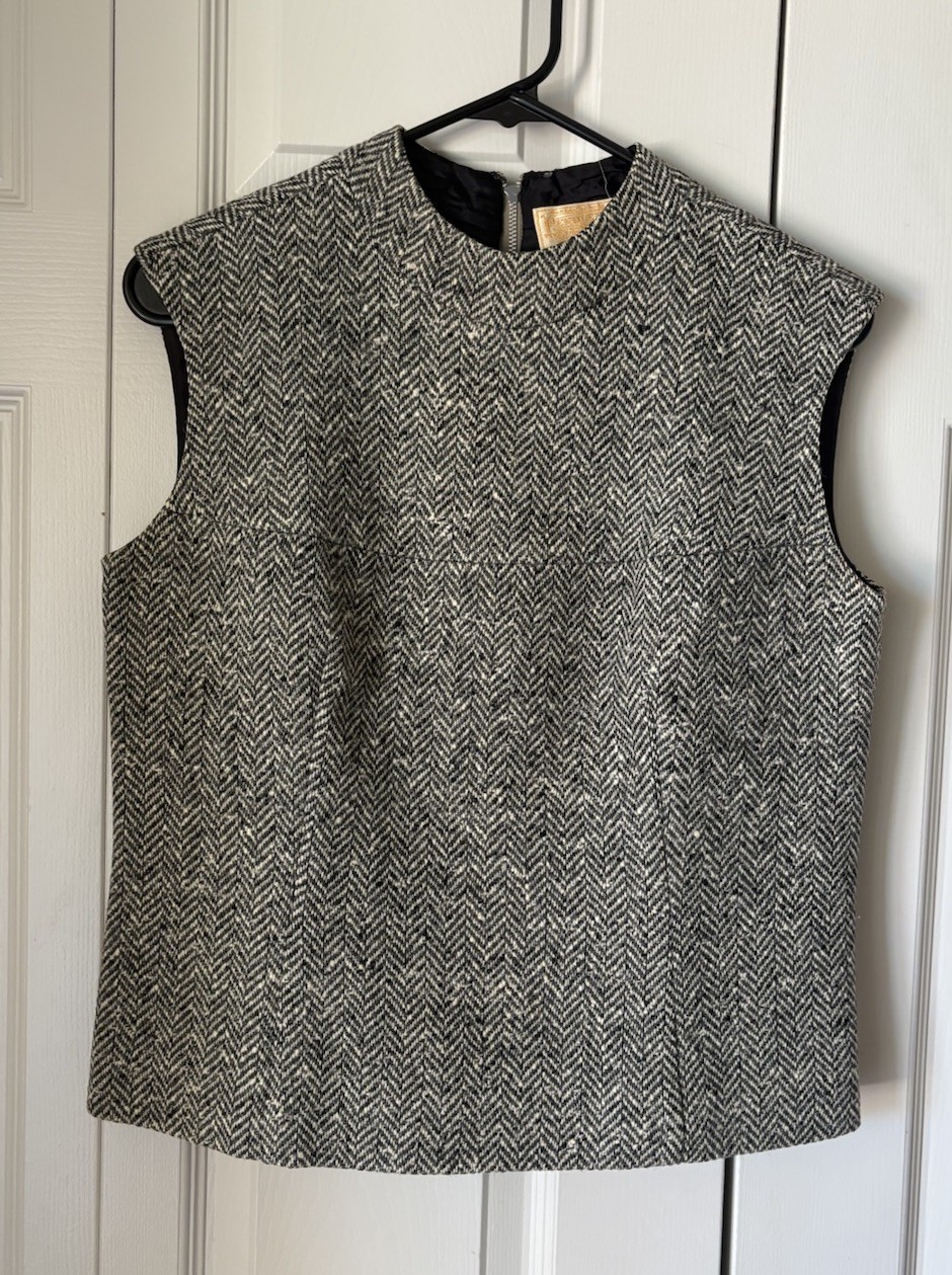 Pendleton | Vintage pure wool 2 pc skirt vest set Herringbone. Side 12. Classic