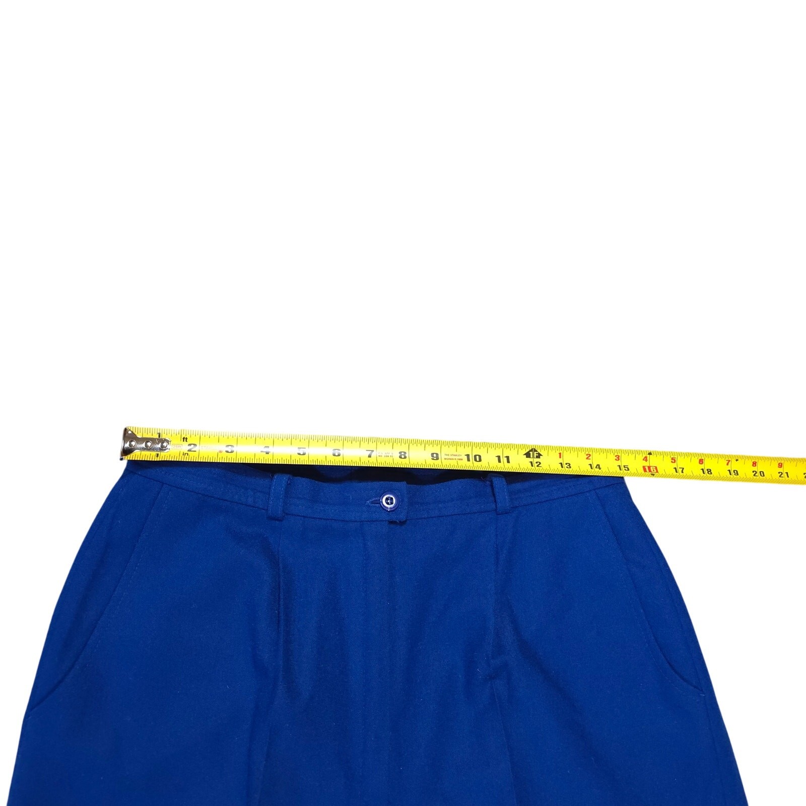 Vintage Miss Pendleton Cobalt Blue Dress Pants 100% Wool Women Size 30&Prime; Waist