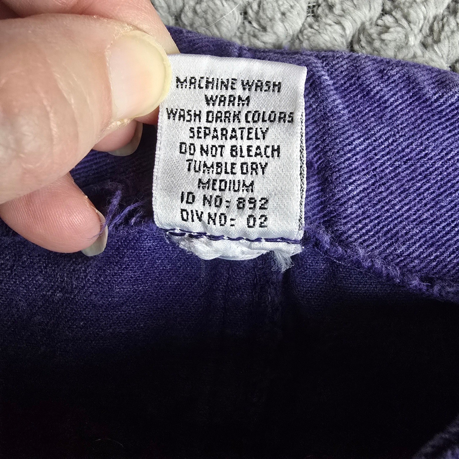 Vintage Gitano Purple High Waisted Mom Jeans Size 13/14 Cotton Made in Turkey