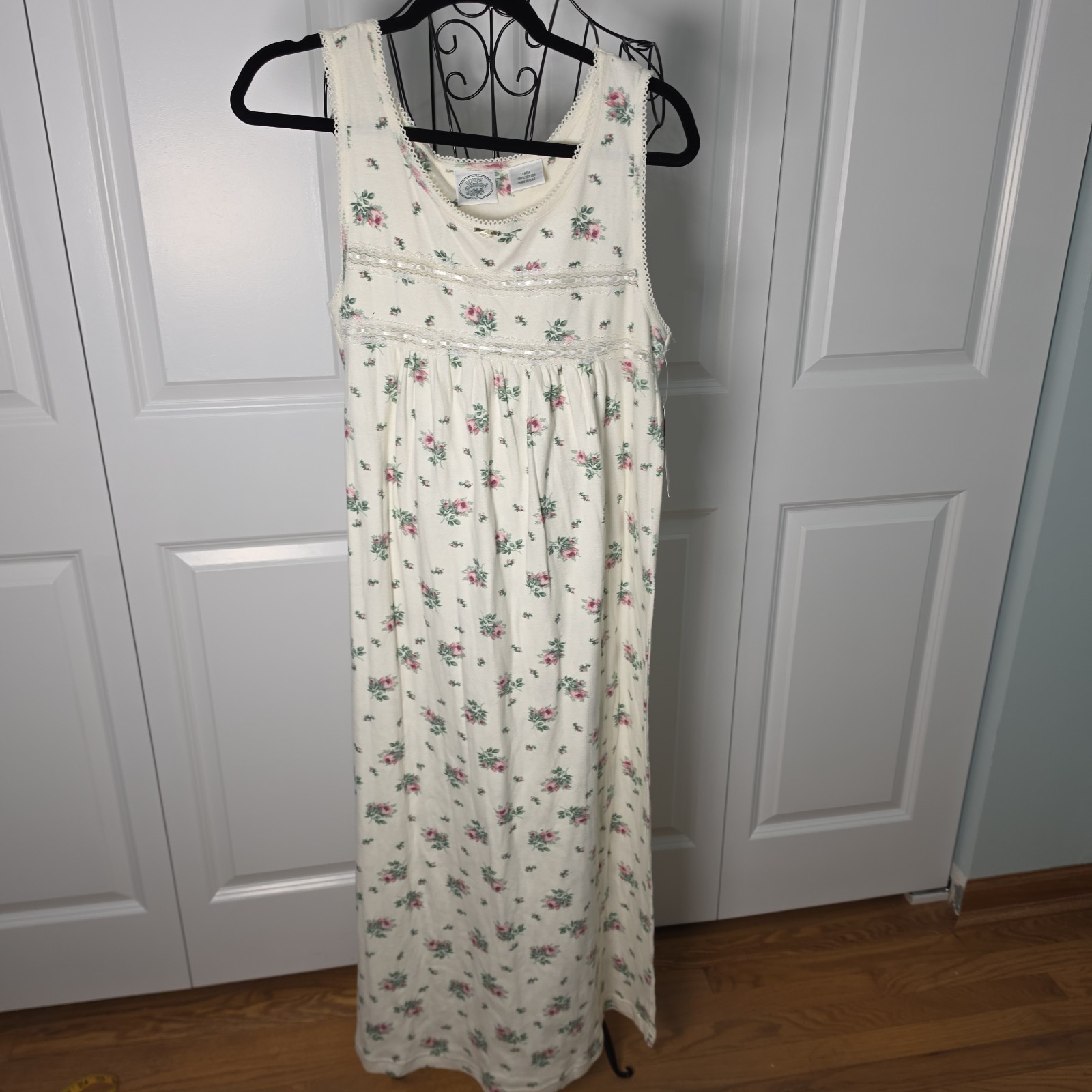 Authentic Vintage Laura Ashley « Vintg Rose » 100% Cotton Maxi Gown – DEADSTOCK…