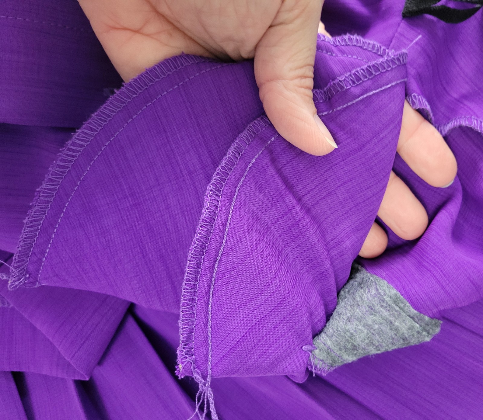 Vintage Leslie Fay Purple Blouson Dress w Pleated Skirt & Matching Belt Size 16