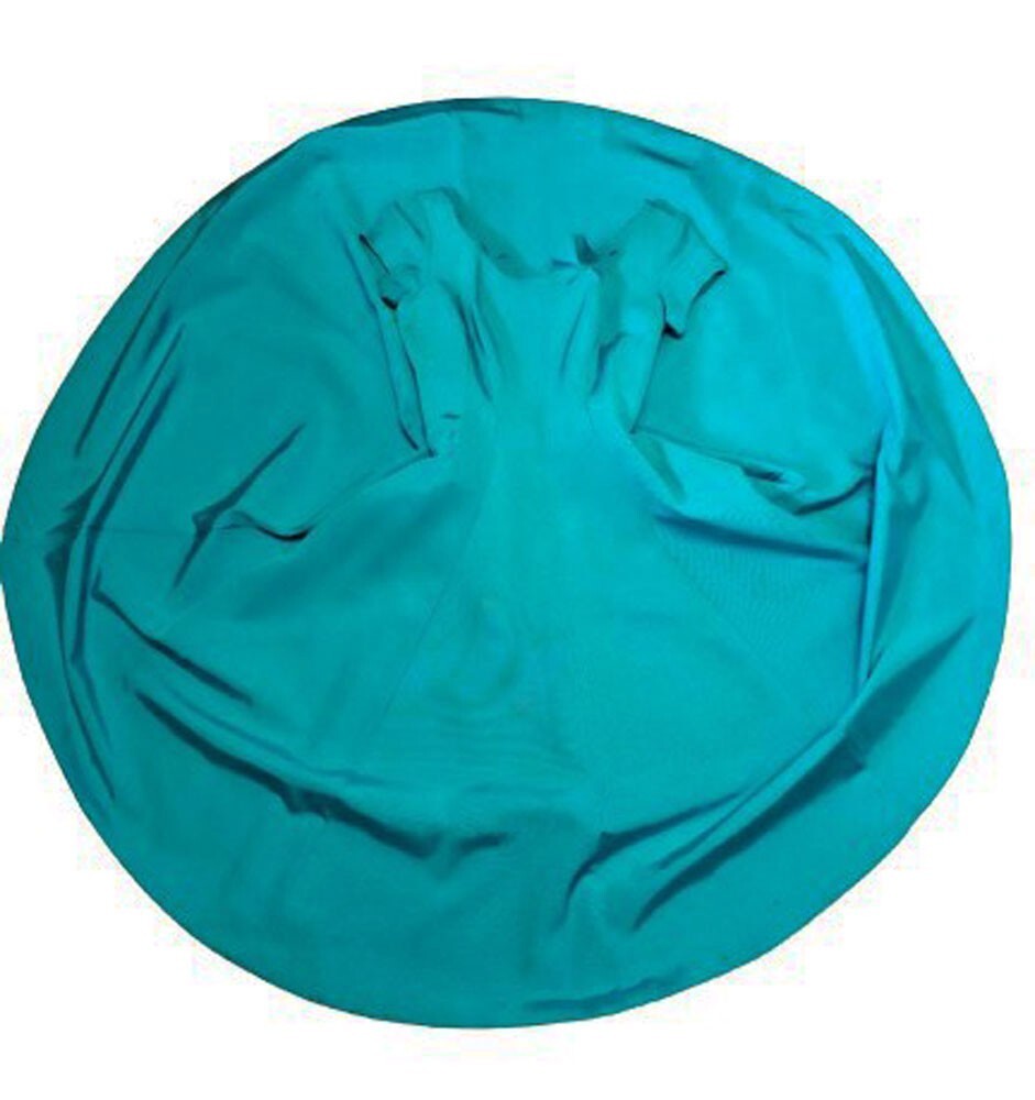 VINTAGE 1960s JERRY GILDEN SPECTATOR TURQUOISE FULL CIRCLE DRESS W METAL ZIPPER