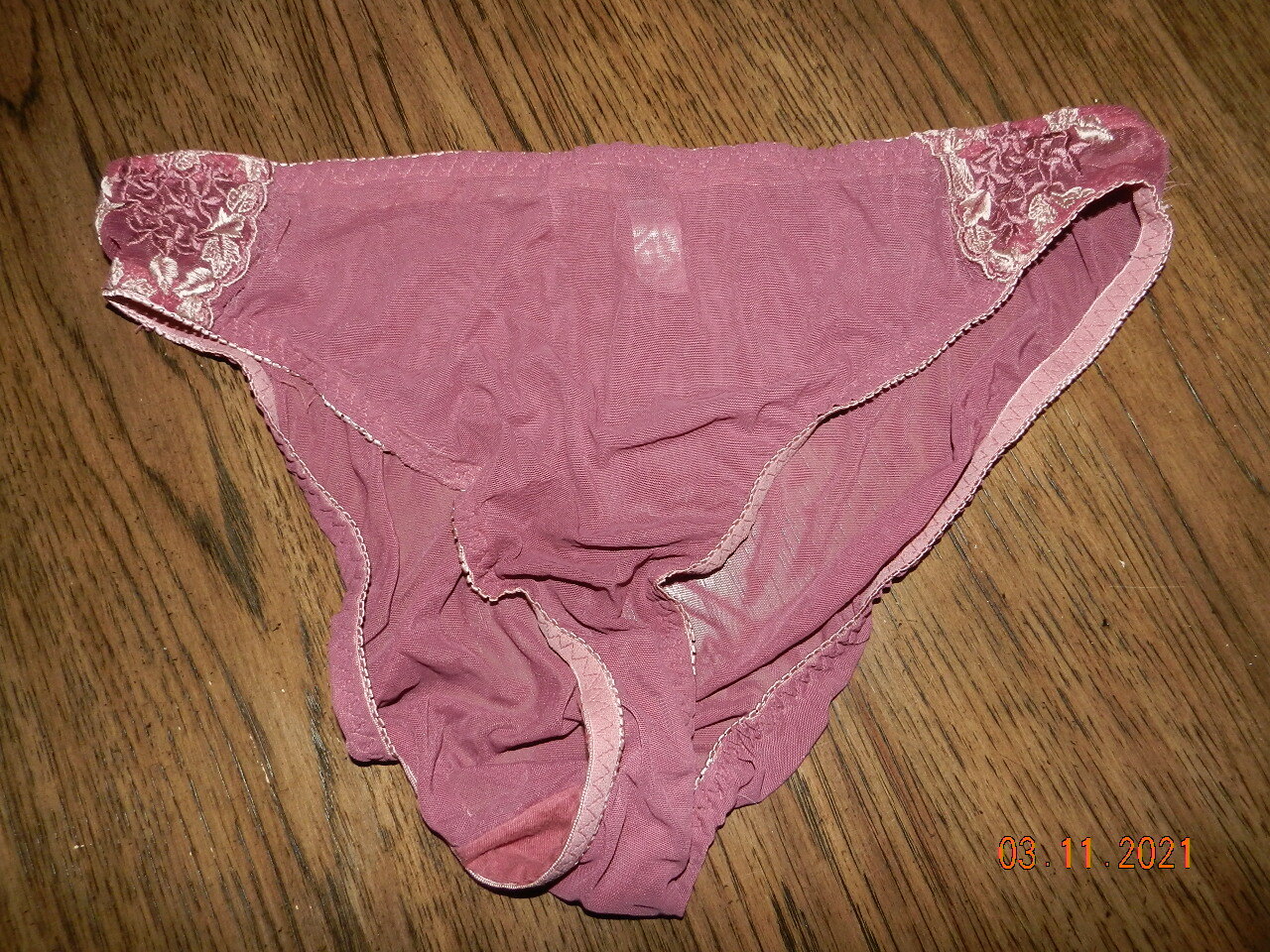 Donna L&rsquo;oren Vintage Mesh Mauve panties size 12 bikini