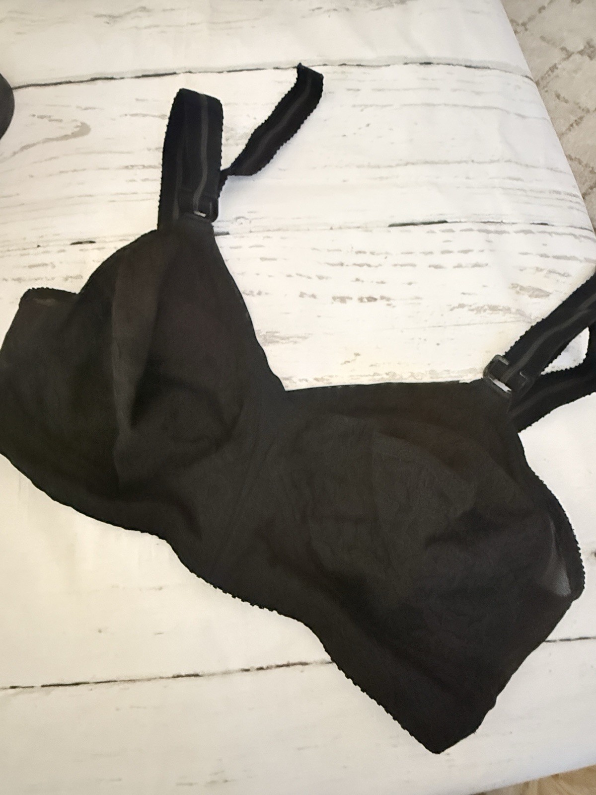 Vintage Sears Bra Black Wireless Unlined Pin-up Sweater Bra Cotton Lace 50&rsquo;s 34D