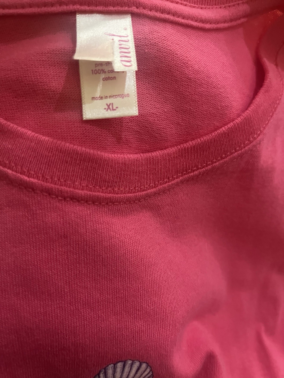 Vtg. St. Augustine Seashell Pink T Shirt -Anvil XL – Split In Tag