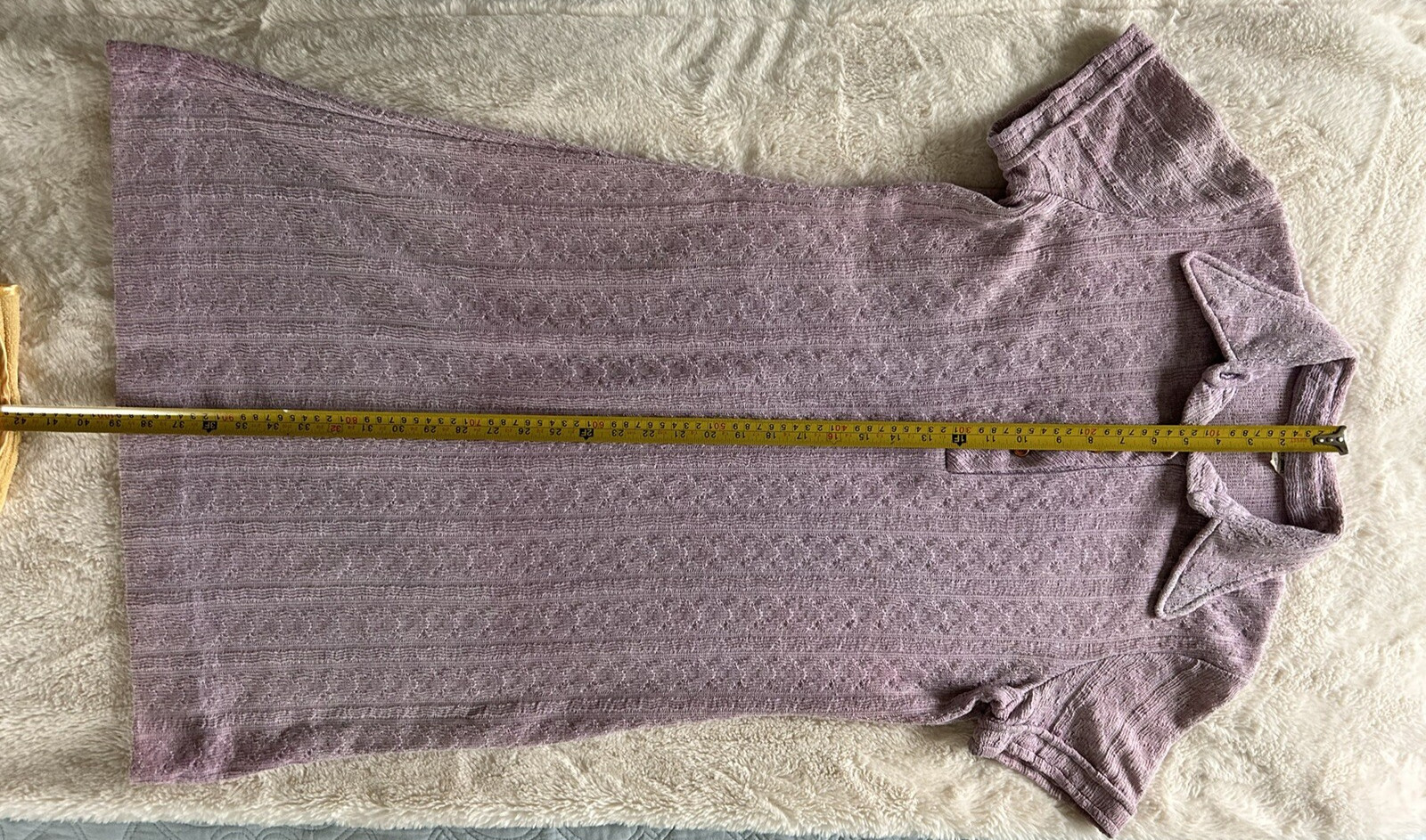 Vintage Light Purple Jersey Knit Below Knee Dress Size 13-14 Great Condition
