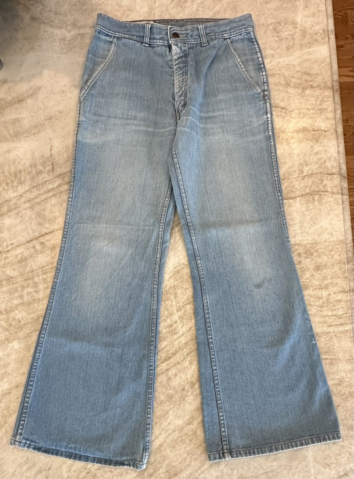 Vintage L&rsquo;Avion Jeans Women 31×31 (Tag 33) Denim High Rise 70s Flare Bell Bottom