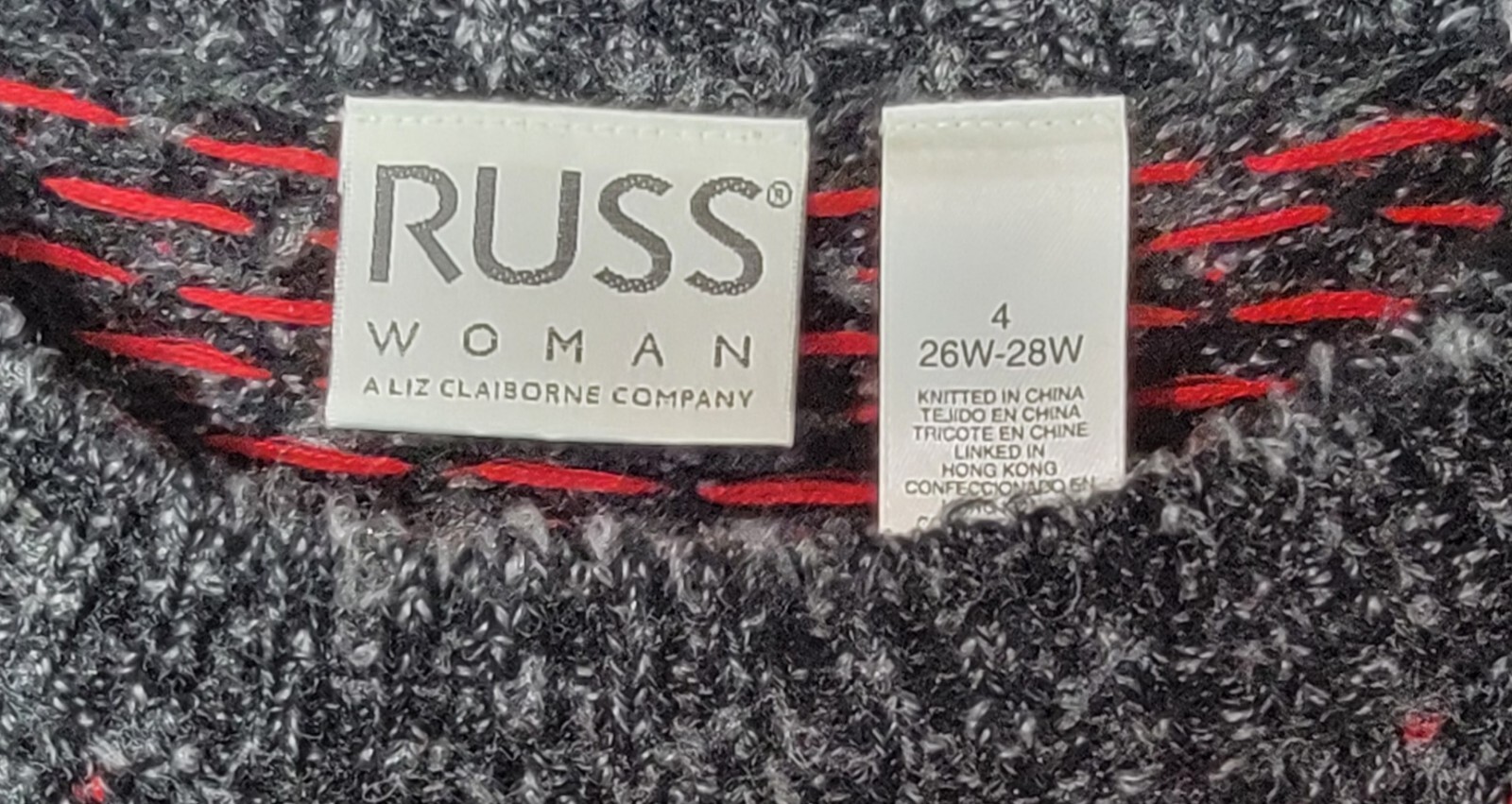 Vintage RUSS LIZ CLAIBORNE Woman&rsquo;s HOLIDAY REINDEER Sweater SIZE 26W-28W