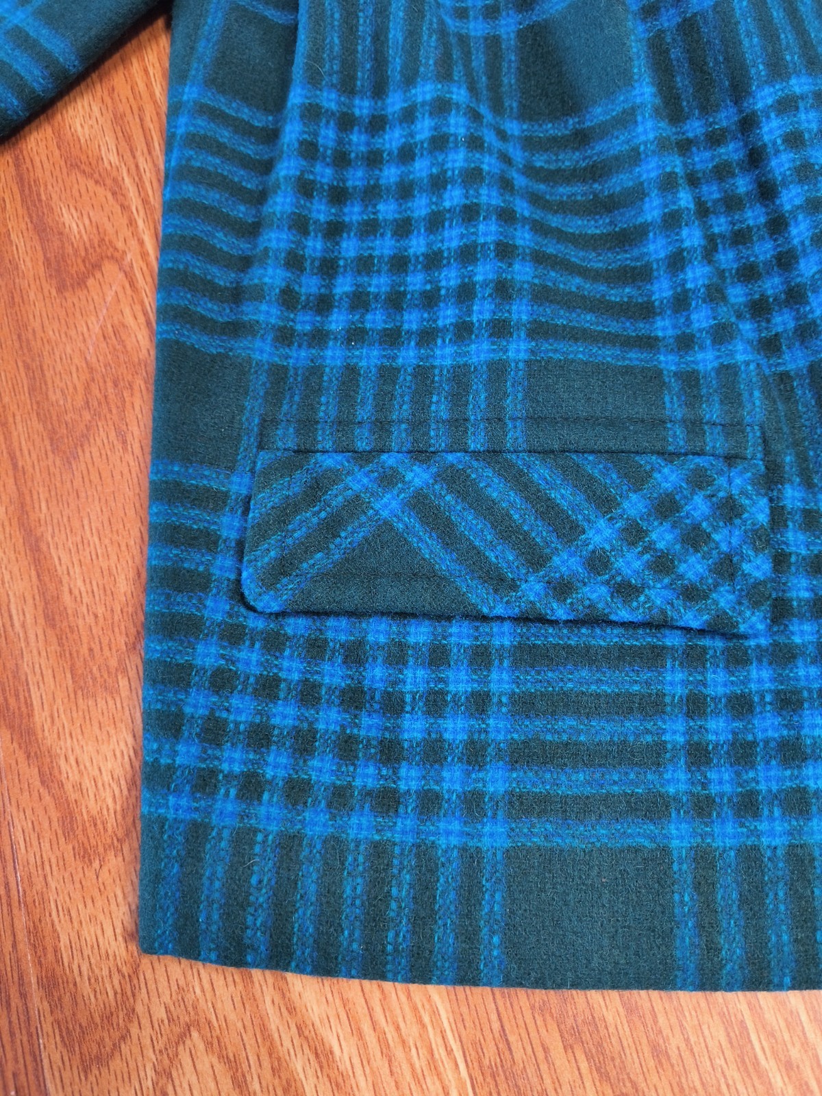 Vintage 1950s Pendleton Virgin Wool Blazer Jacket Thistle Buttons Button Front