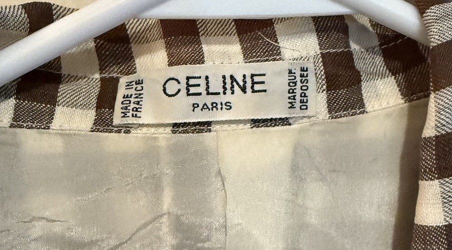 1980s Vintage Celine Linen Blazer Jacket M
