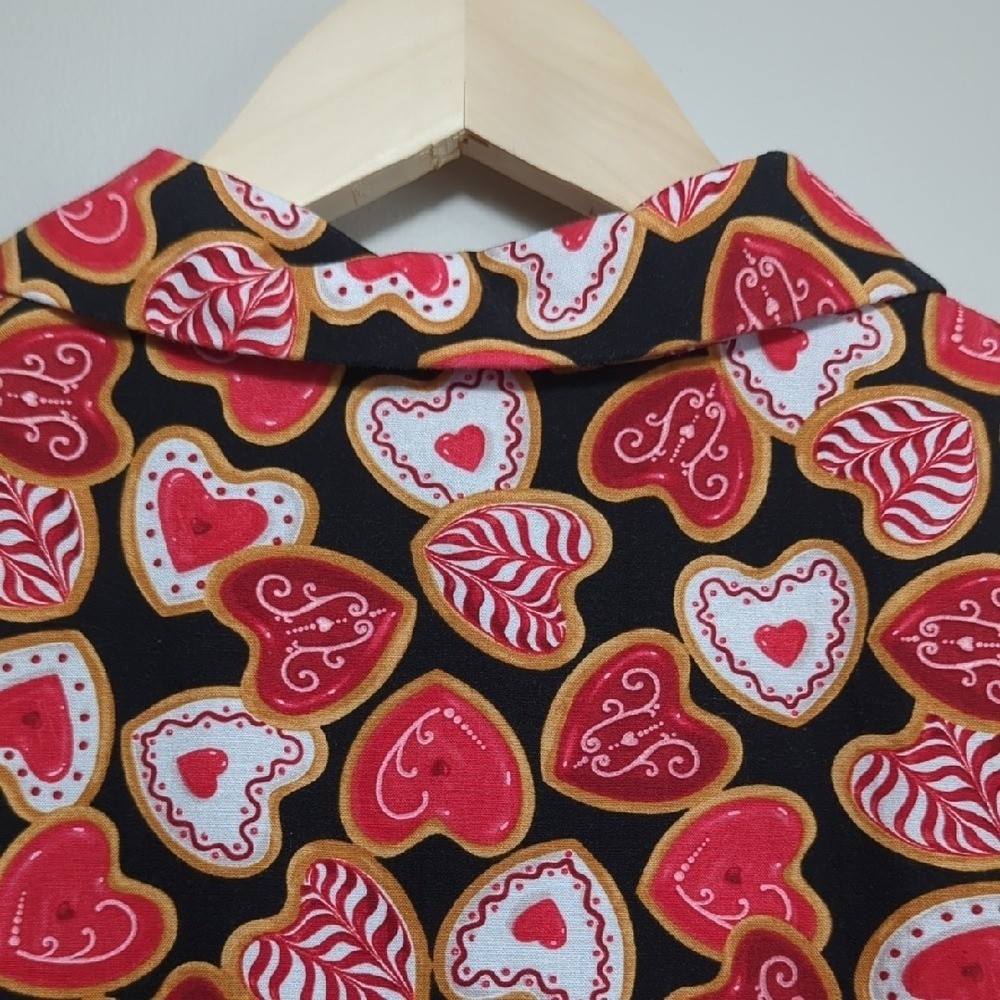 Vtg Style Fervour Modcloth Heart Cookie Dress Valentine&rsquo;s Day Retro Pinup Med Lg