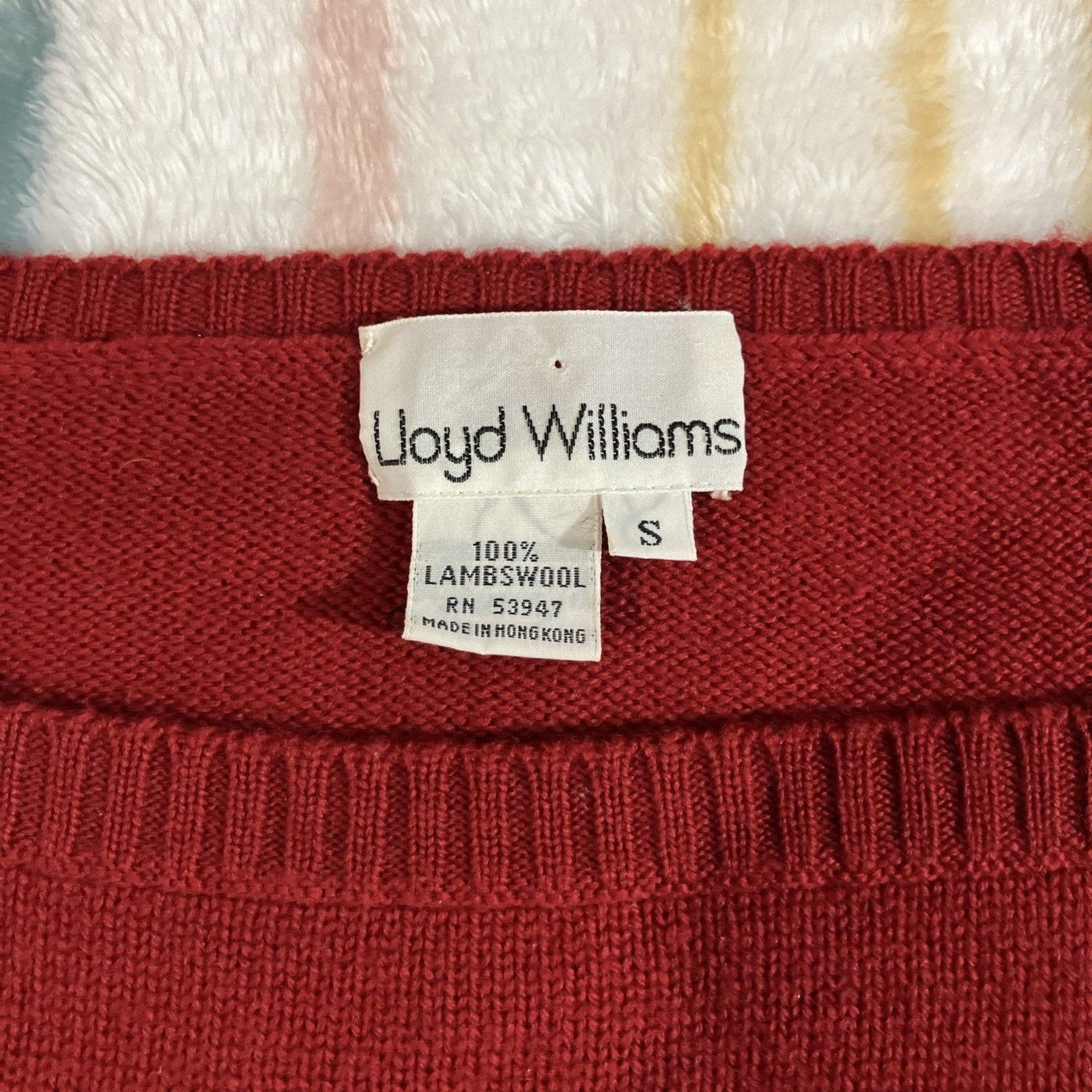 Vtg Lloyd Williams Sweater Womens Small Lambs Wool Argyle Puff Shoulder Vtg 715