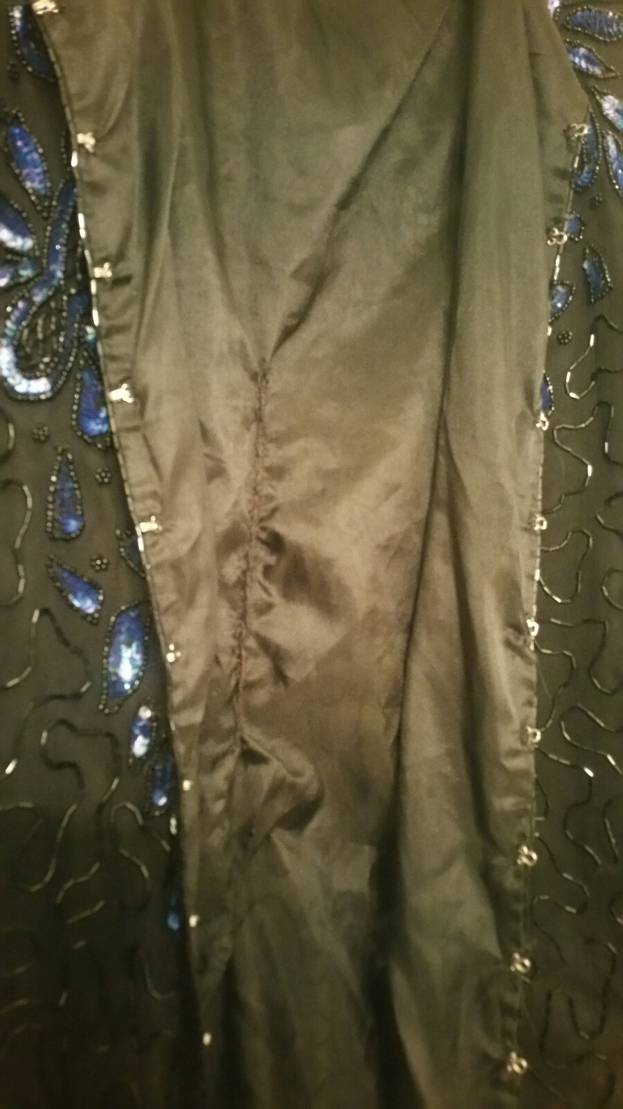 AP LTD WOMENS BLACK FANCY EVENING PARTY BEADED SEQUIN SILK JACKET TOP HOOK EYE M