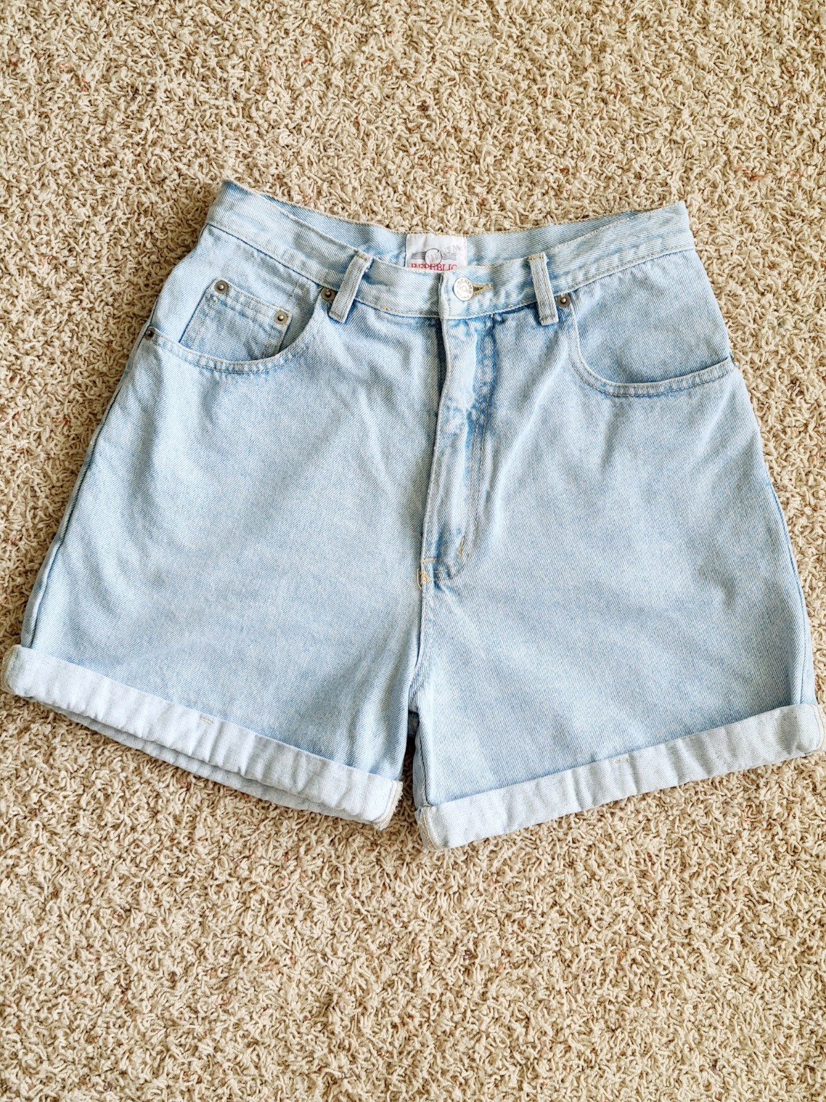 Vintage Jean Shorts 11/12 Denim Republic High Rise Cuffed Women