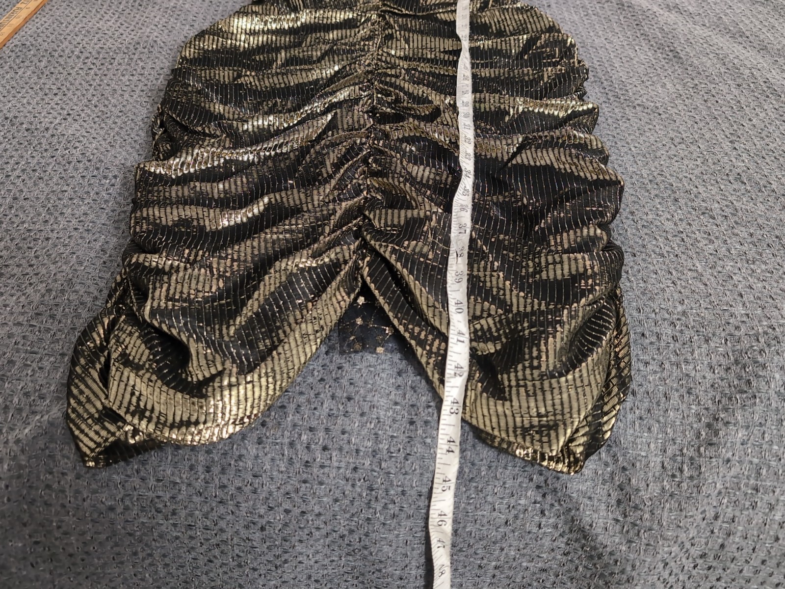 Vintage New Leaf By Samir Metallic Gold Mesh Shimmery Cocktail Party Dress 11/12