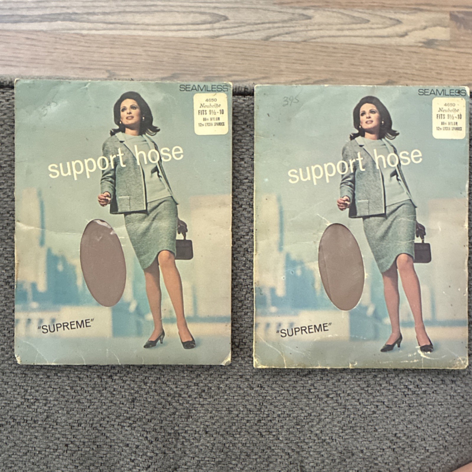 SUPREME Support Hose Seamless 4650 Neubeige 88% Nylon 12% Lycra Size 9½-10
