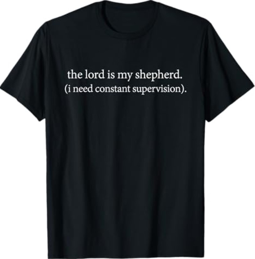 The Lord is My Shepherd I Need Constant Supervision Faith T-Shirt