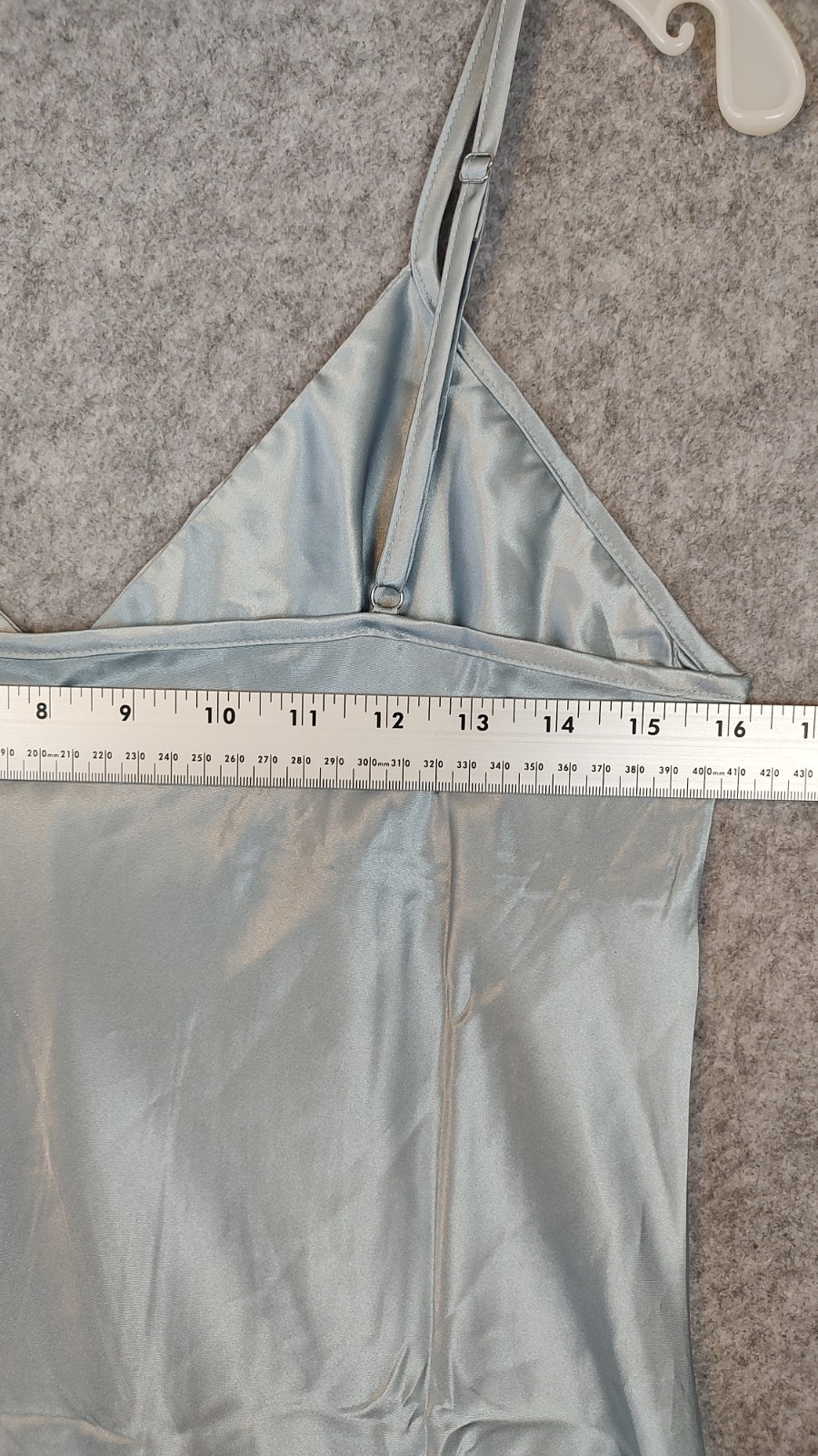 90s Y2K Vintage Slip Dress Size Small Powder Blue Shiny Coquette Fairy Chemise