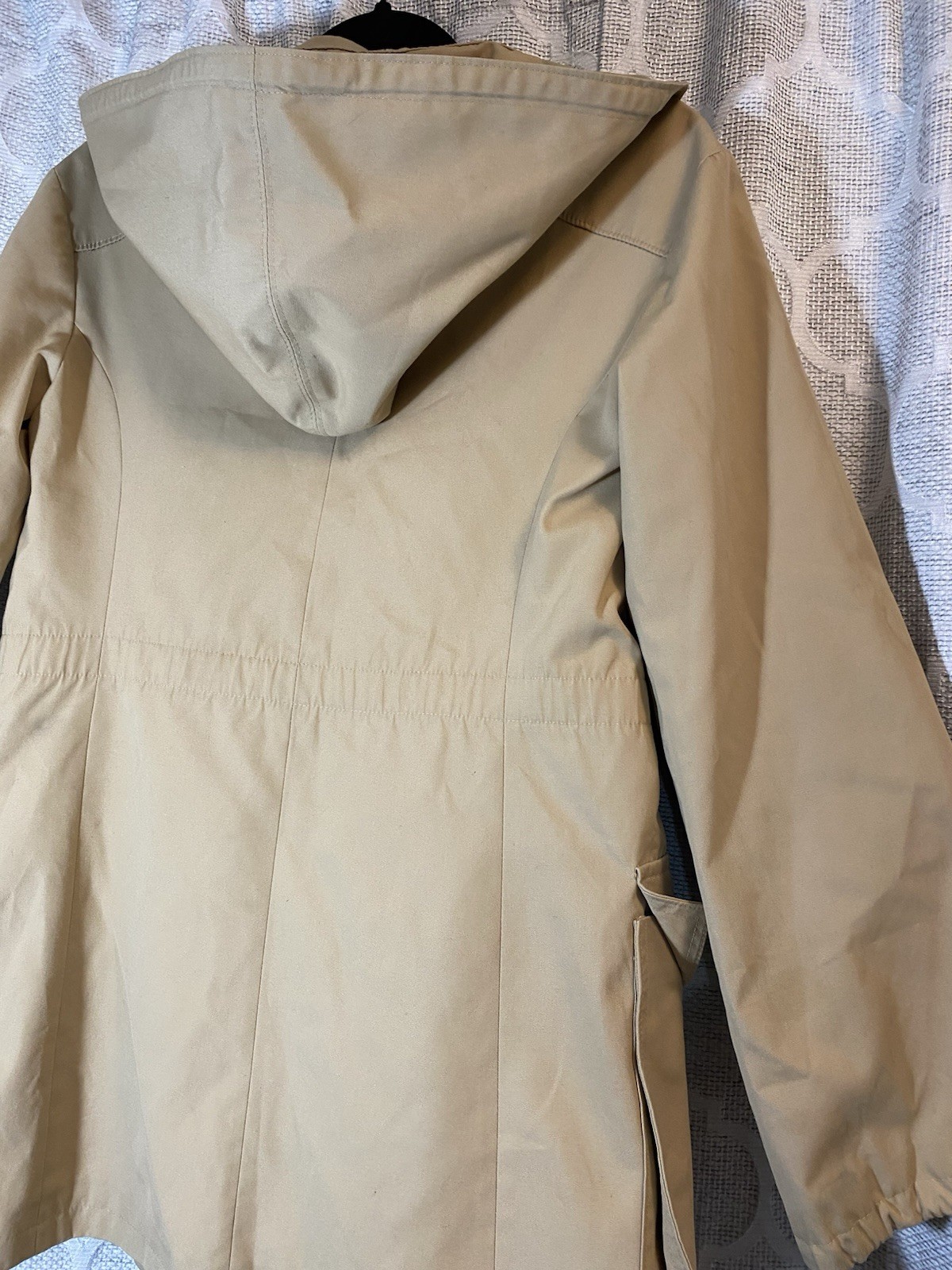 Vintage Eitenne Aigner All Weather Rain Coat With Oversize Hood & Drawstring