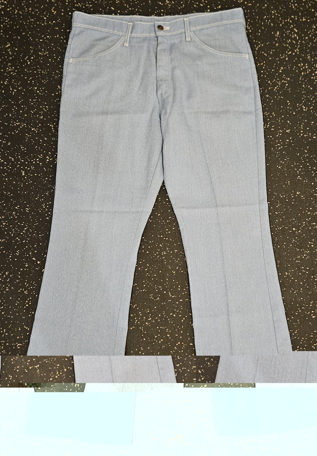 Vintage 70s 80s Farah Time out West blue jean jacket and bell bottom pants set