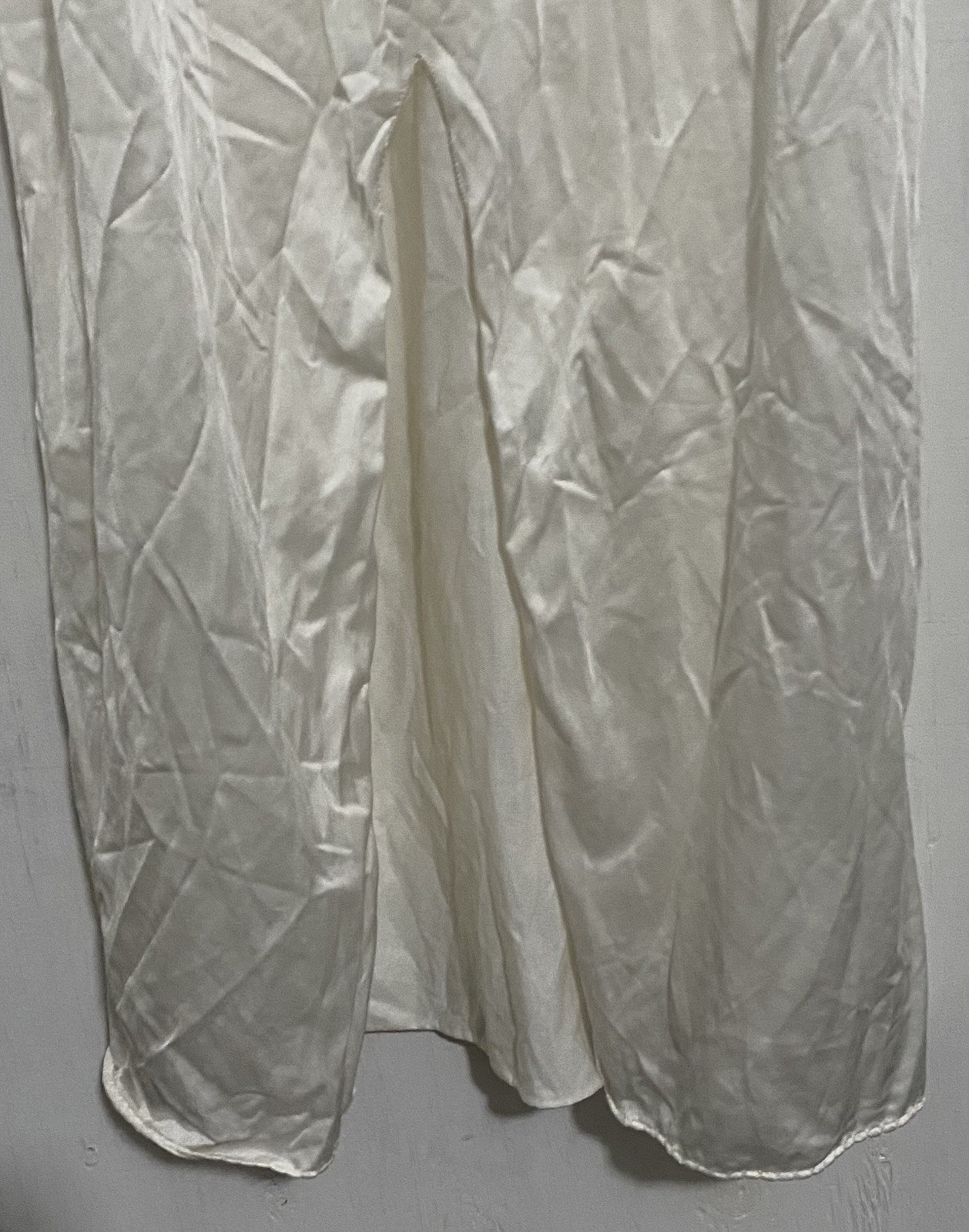 Vintage Vanity Long Fair Full Slip With Slit Size 34
