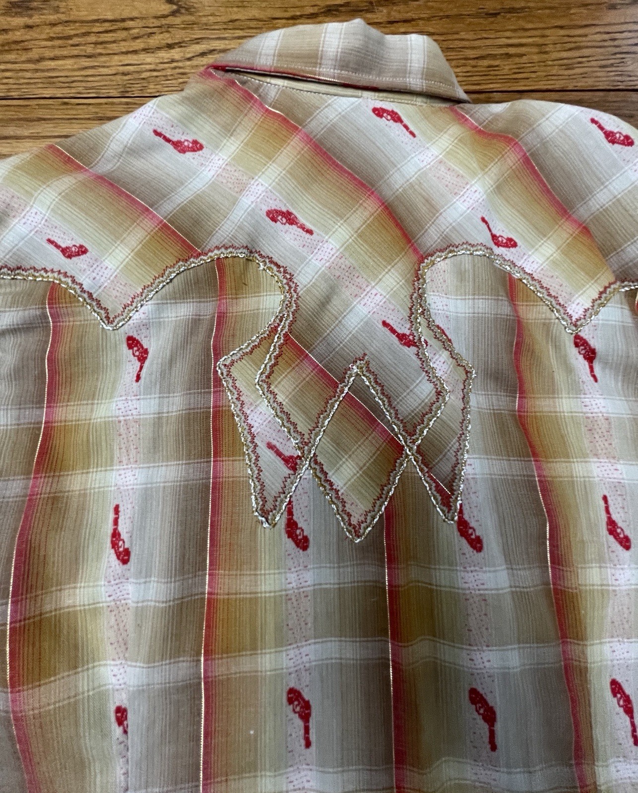 Vintage TEM TEX Western Pearl Snap Plaid Shirt Women Ladies 1960’s 70’s