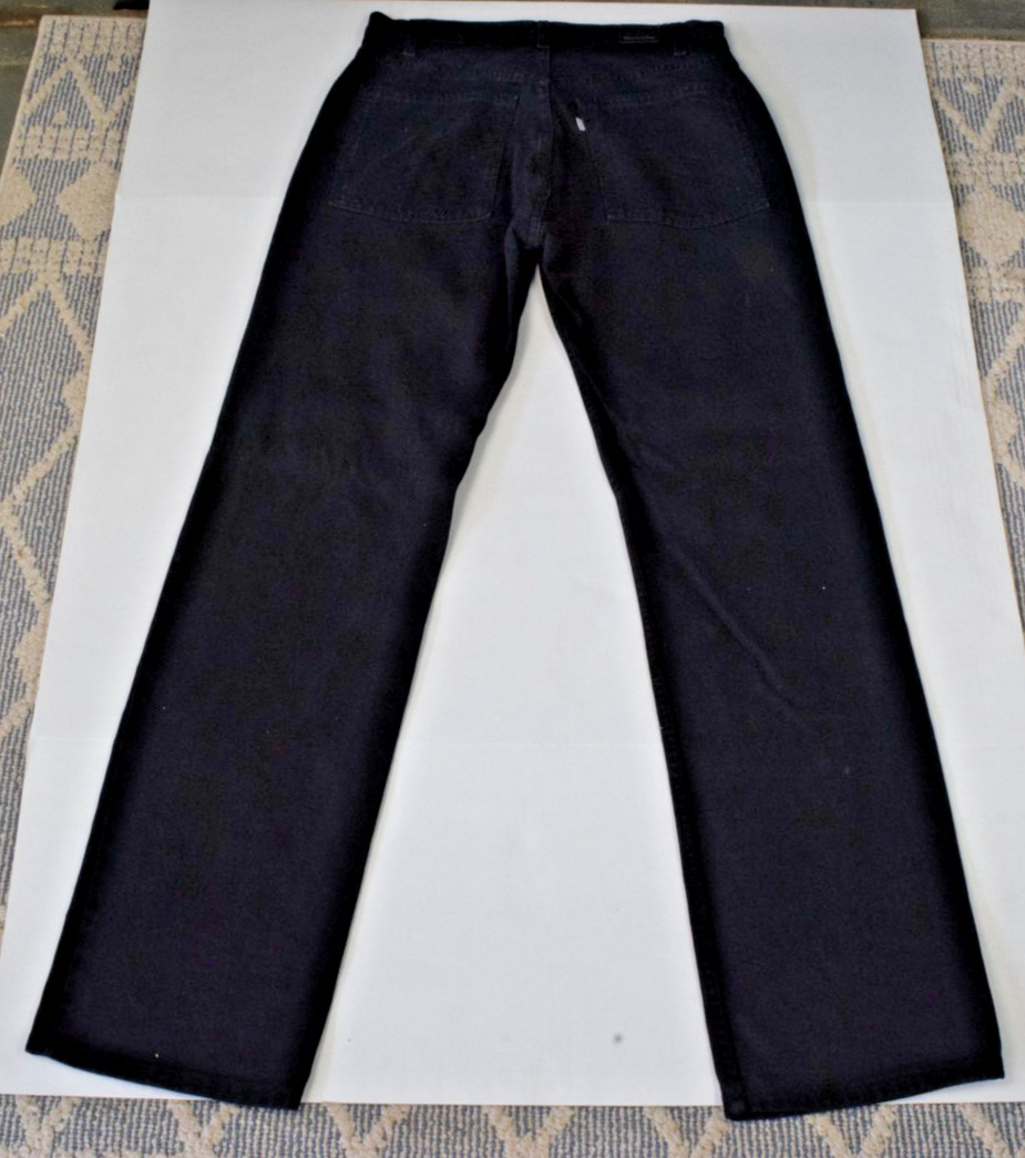 Vintage Levis Silver Tab Jeans Size W32 L34 2001 Black Loose Fit Made USA