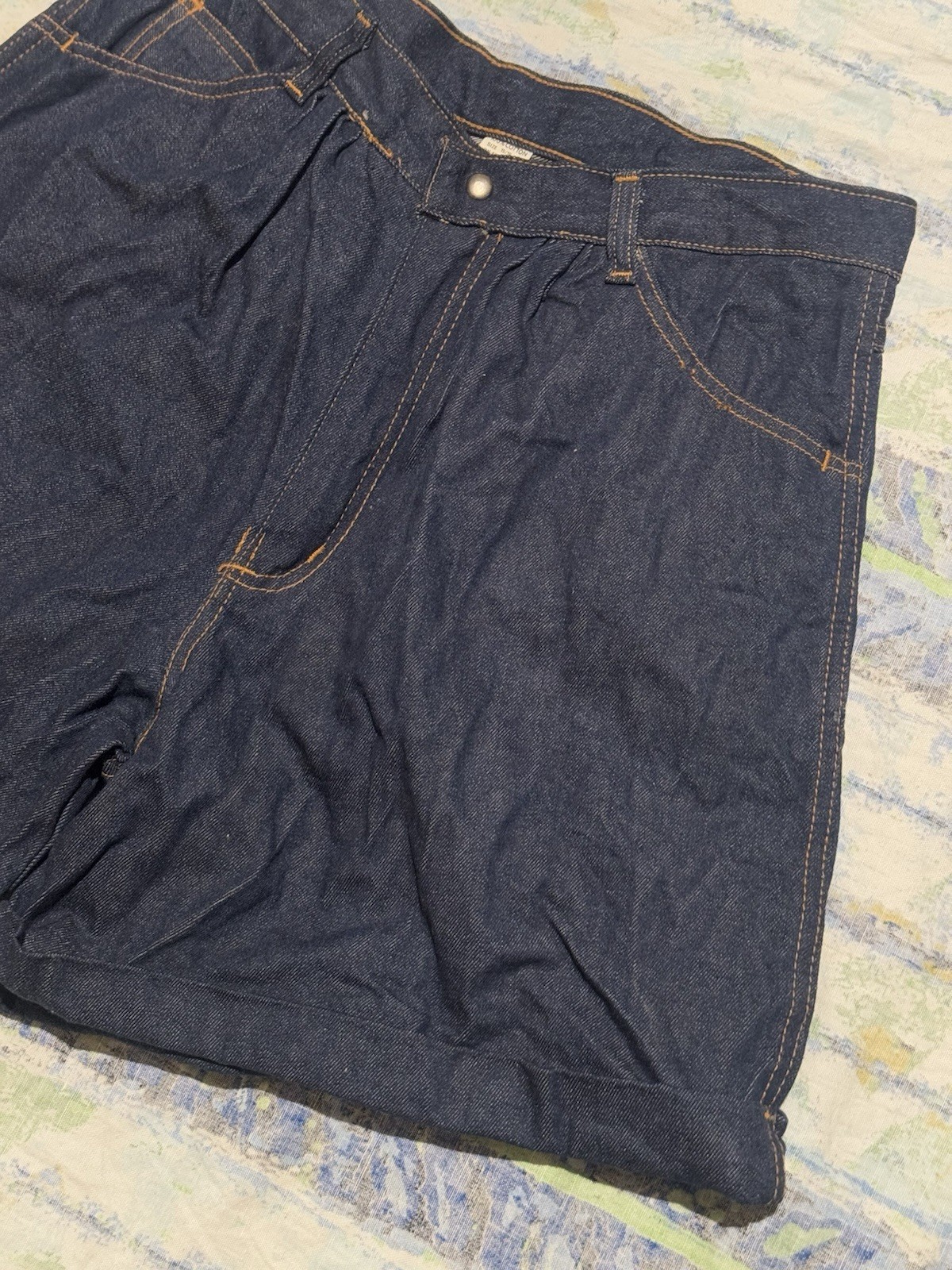 NWT Vtg A’Milano 1970s Denim Shorts Rolled Cuffs Women’s 15/16 13”Rise 30”waist