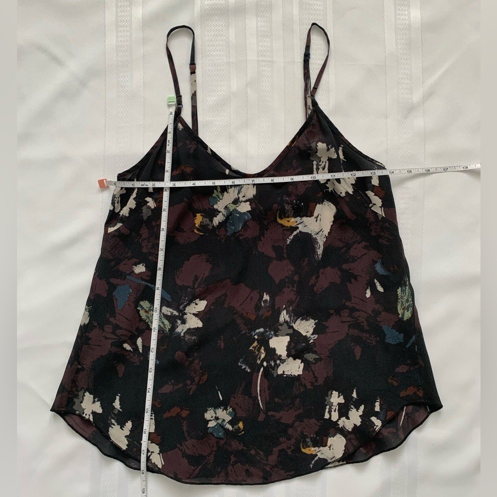 Wilfred Aritzia 100% Silk Abstract Floral Camisole Top Size XS